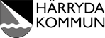 Härryda kommuns logotyp i svartvitt