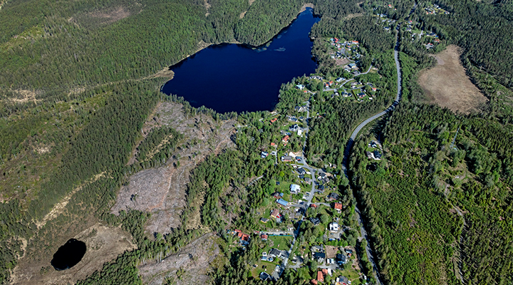 flygfoto över Skällsjöås